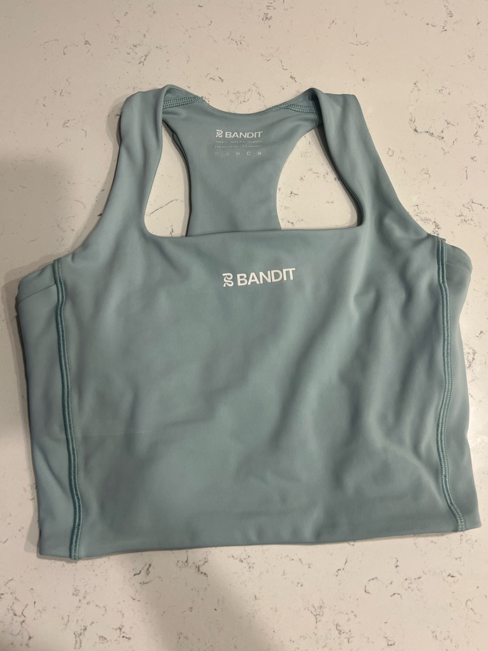 Bandit Light Blue Racerback Crop Top
